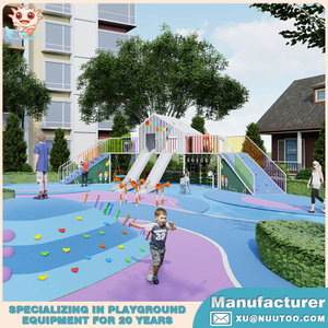 儿童游乐设备制造商的树屋长廊景观游乐场