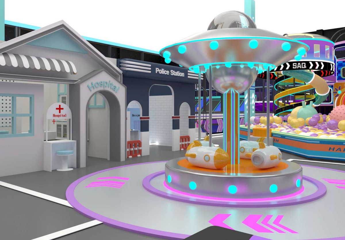 【赛博朋克风】室内运动乐园产品详情展示