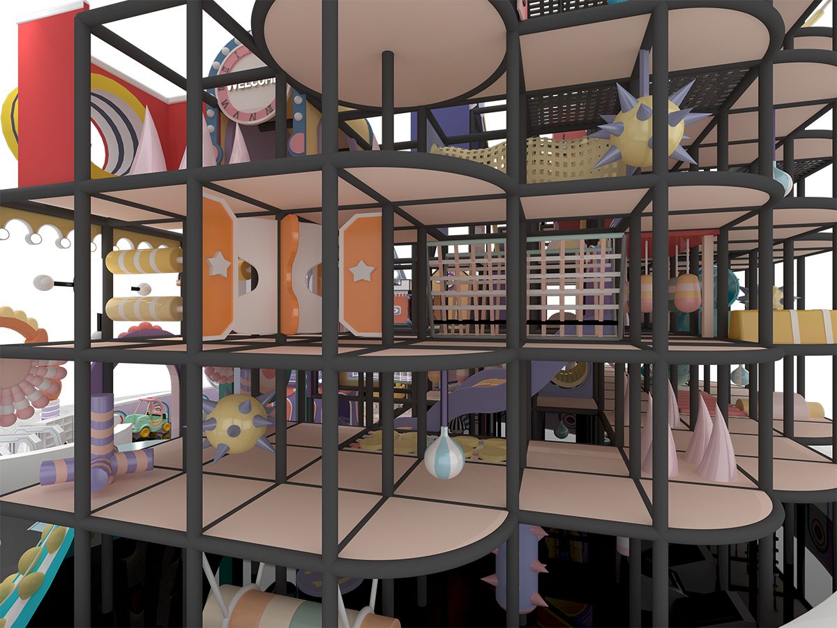 马卡龙复古市集淘气堡产品详情展示