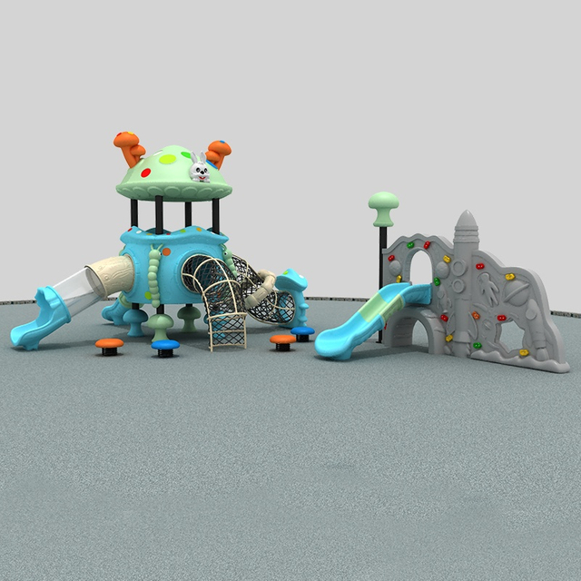 适合儿童游乐场的耐用户外蘑菇游乐场滑梯