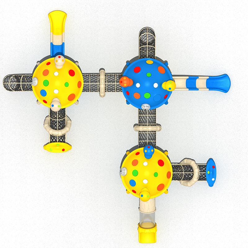 公园用互动蘑菇滑梯，具有攀爬功能