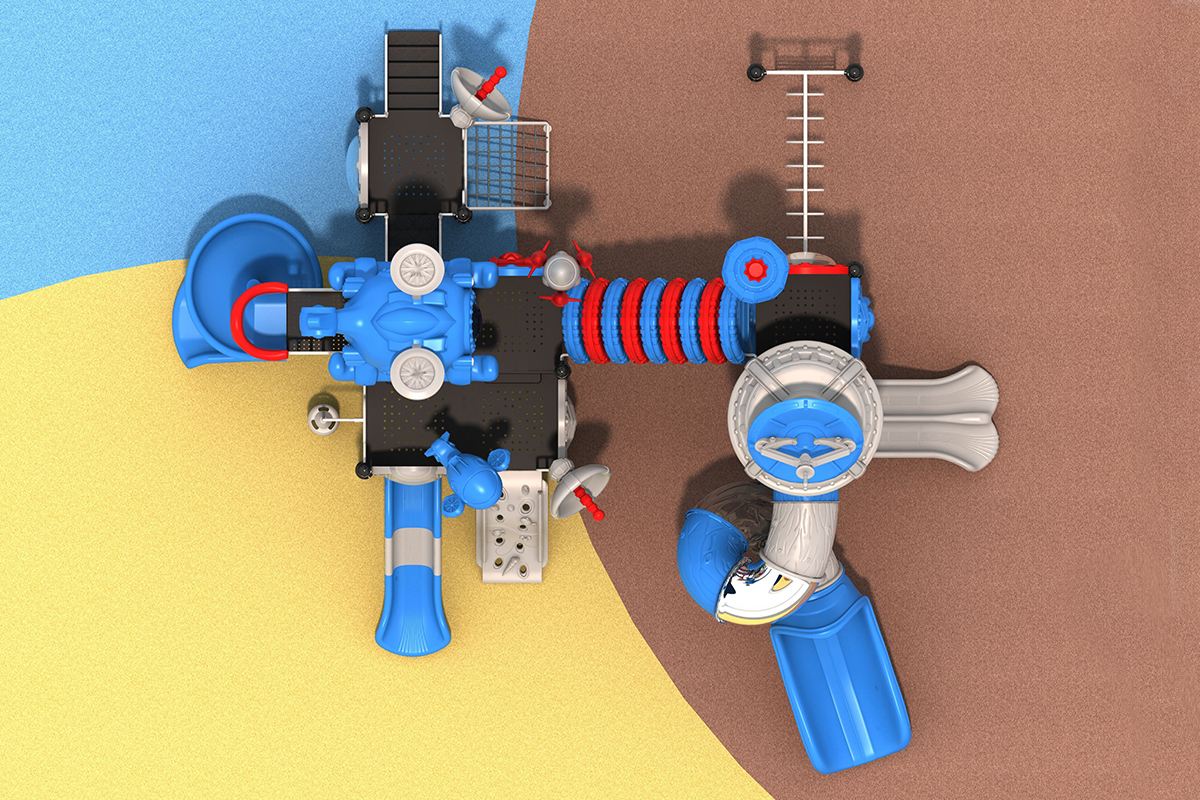 户外空间主题游乐场滑梯 (1)