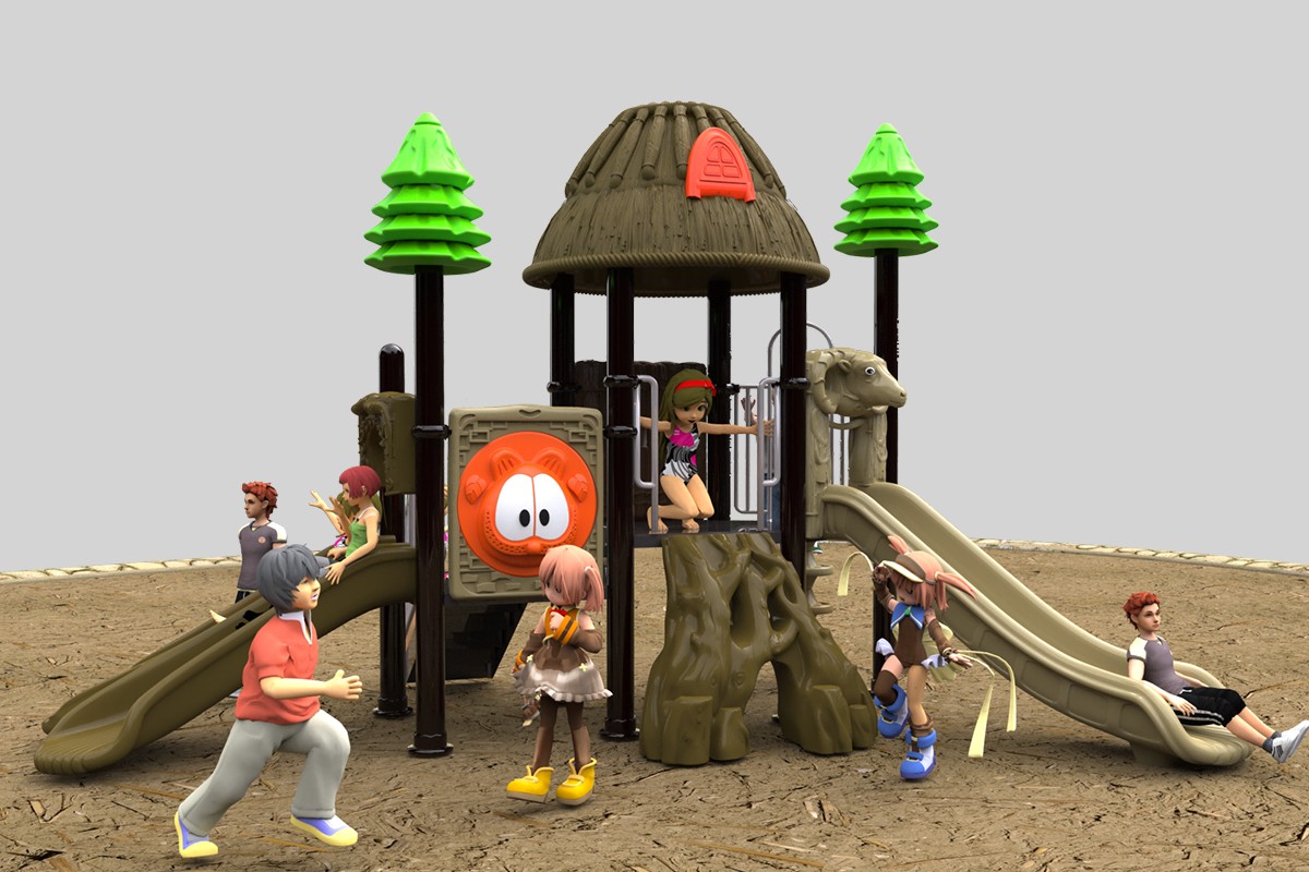 公园商业游乐场滑梯系统 (1)