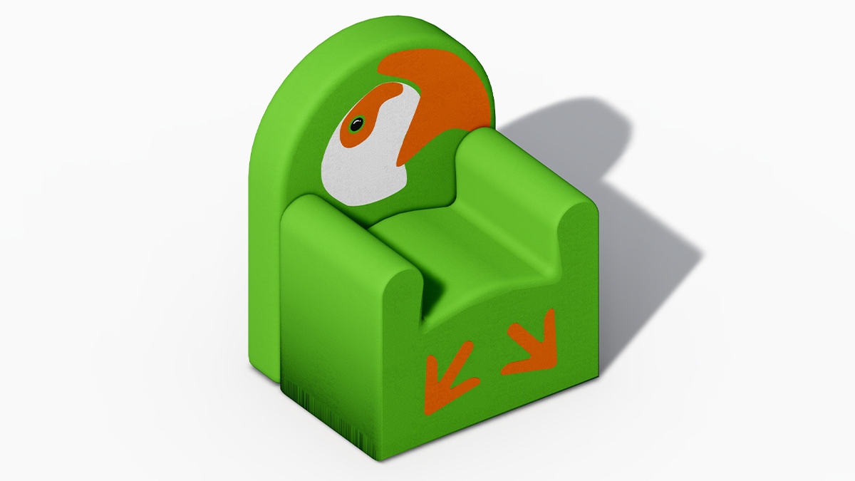 鹦鹉造型儿童单人软体沙发产品详情