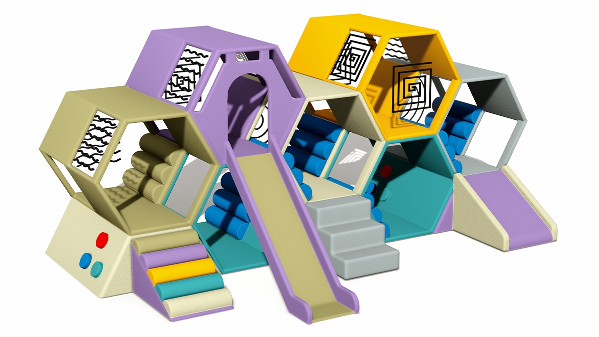 蜂巢式软体攀爬游乐组合产品详情