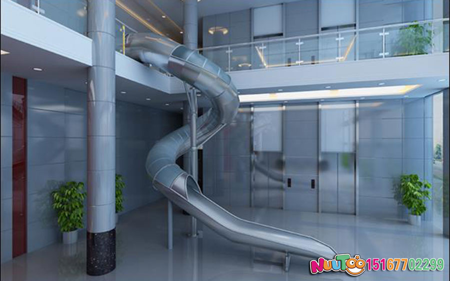 乐图非标游乐+不锈钢滑滑梯+办公室休闲游乐-(2)