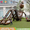 乐图非标游乐大型户外不锈钢小丑滑梯