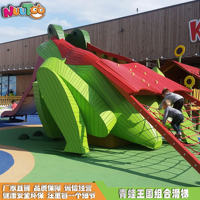 乐图非标游乐青蛙国王组合滑梯