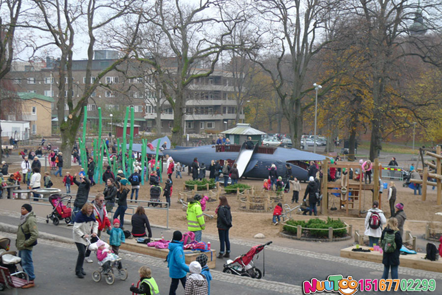 非标游乐+鲨鱼组合滑梯+儿童乐园设备 (9)