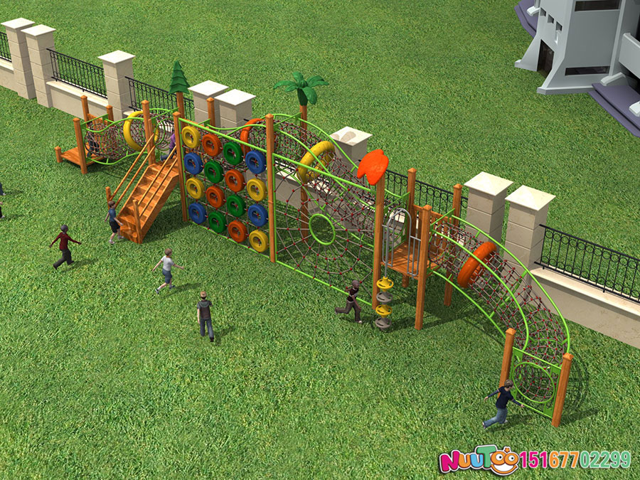 实木组合滑梯+原木组合滑梯+组合滑梯+儿童组合滑梯+小区组合滑梯-(12)