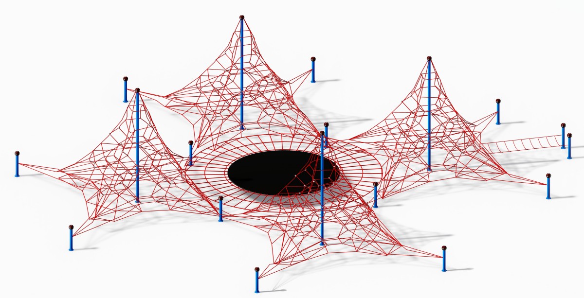 坚固的攀爬网塔