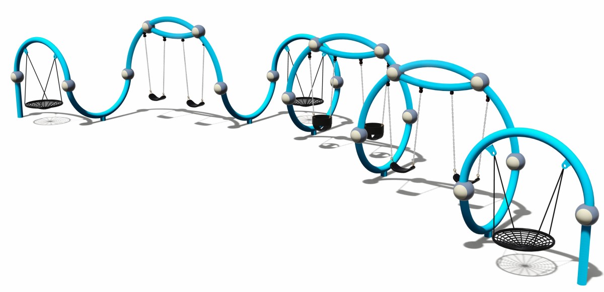 户外游乐场幼儿秋千 (1)