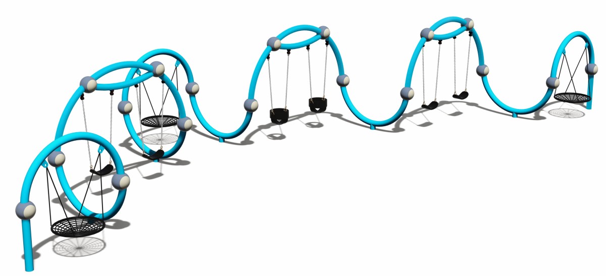 户外游乐场幼儿秋千 (2)