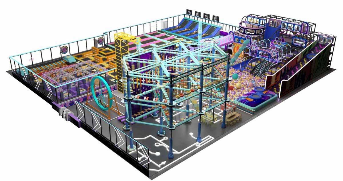 【赛博朋克风】室内运动乐园产品详情展示