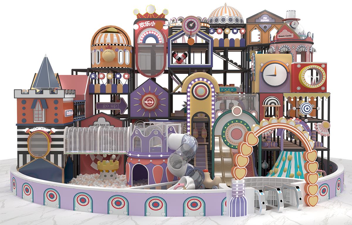 马卡龙复古市集淘气堡产品详情展示