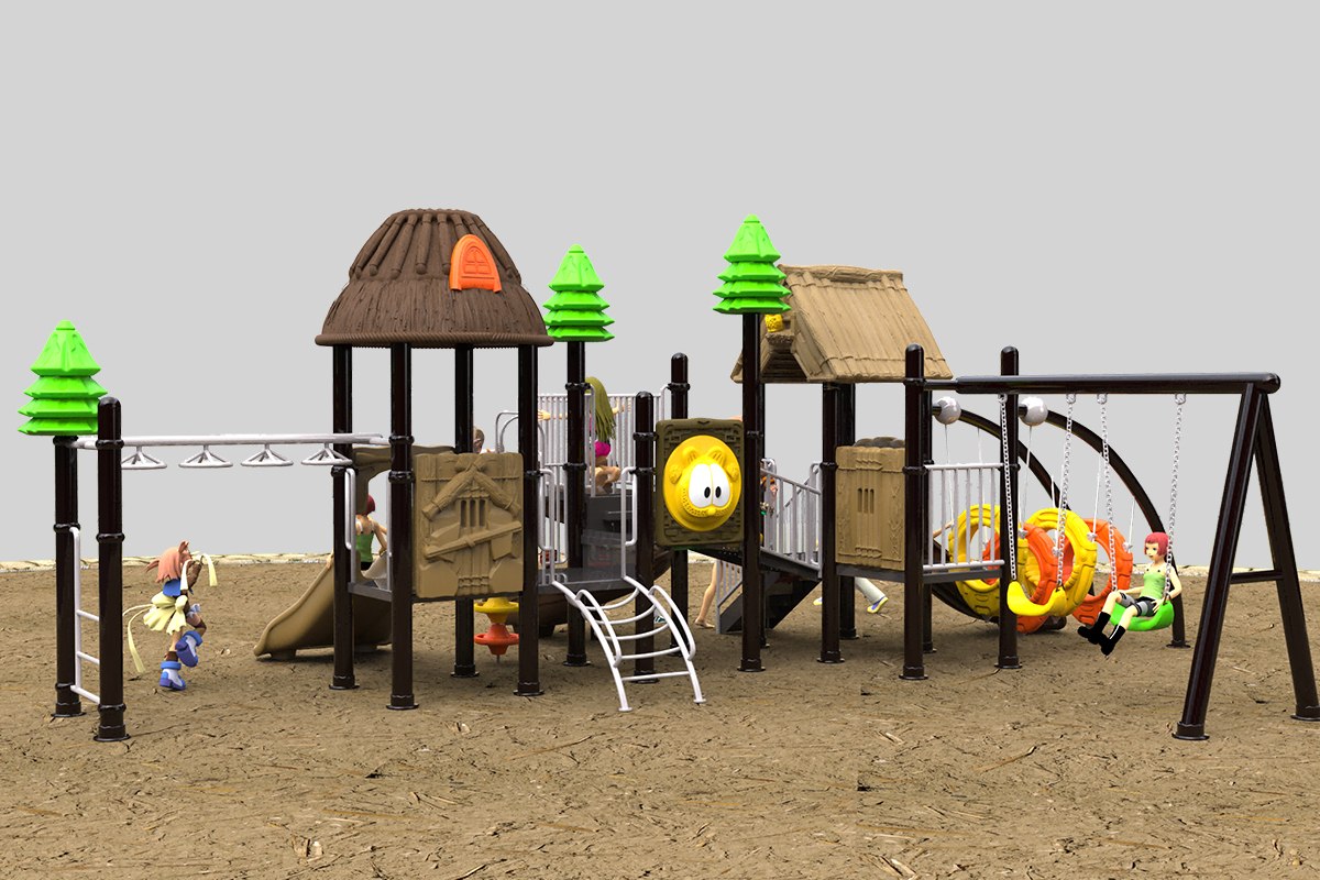 社区公园户外滑梯游乐场 (3)