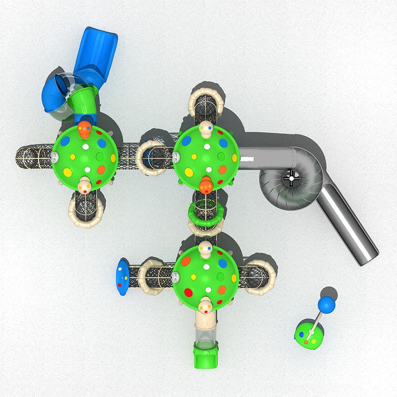 采用再生材料的环保儿童蘑菇滑梯