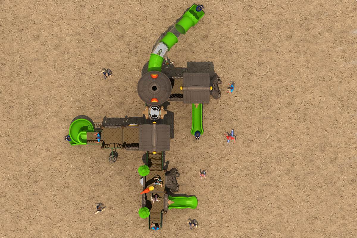 户外游乐场螺旋滑梯 (3)