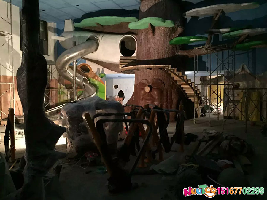 乐图非标游乐+不锈钢滑梯+室内游乐场-(3)