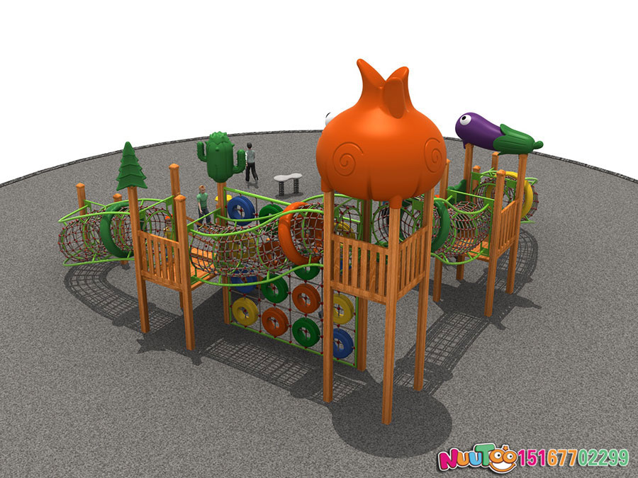 实木组合滑梯+原木组合滑梯+组合滑梯+儿童组合滑梯+小区组合滑梯-(36)